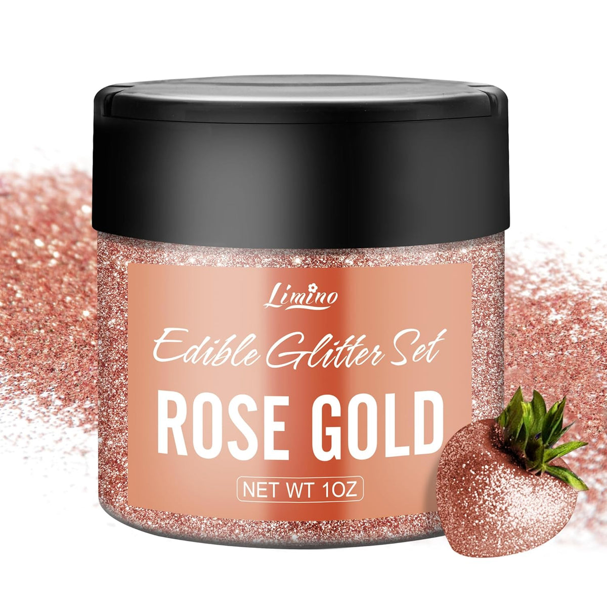 Shimmer Glitter Dust, Glitter comestibil, 30 grame Naty Shop Rosé Gold