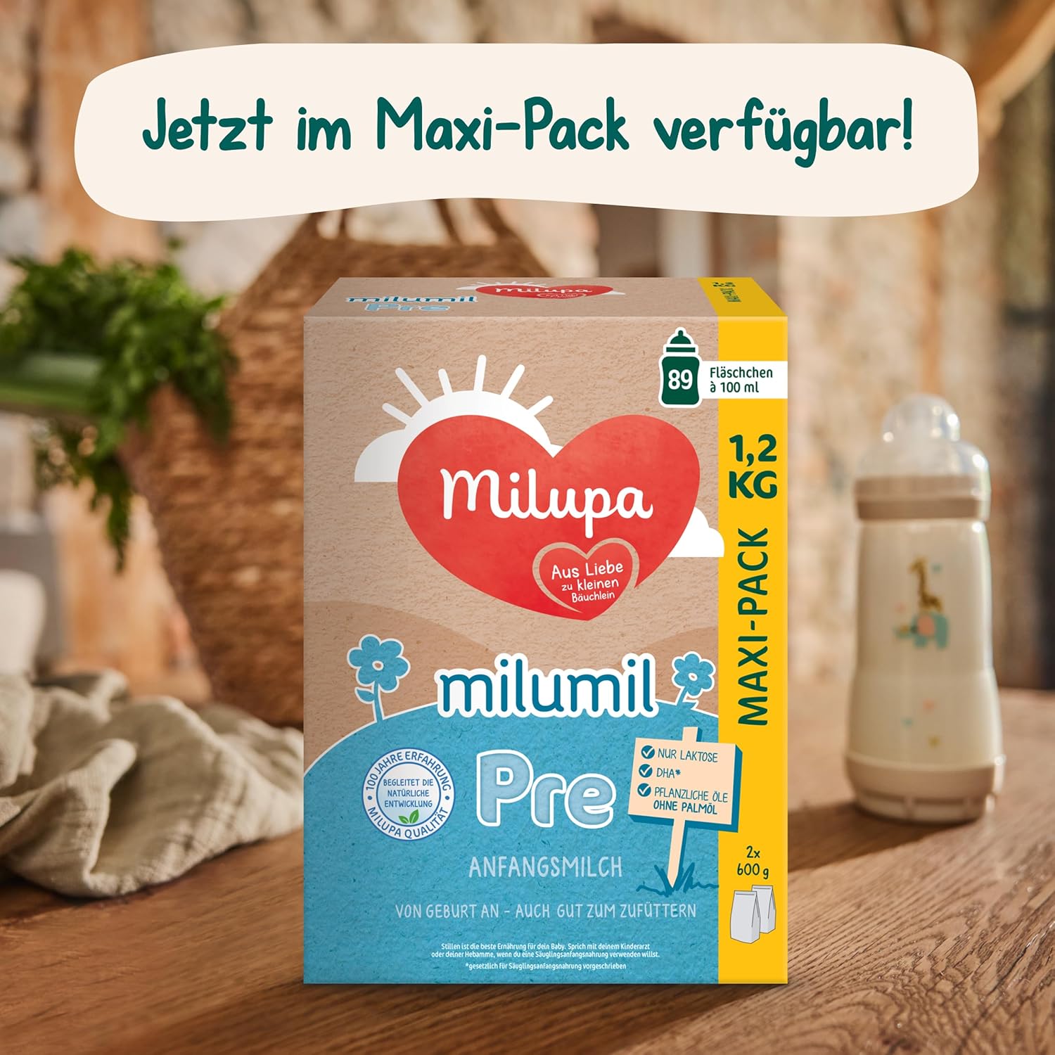 Milupa Milumil Pre, Milk powder for babies - With important nutrients and without palm oil - 800 g Naty Shop