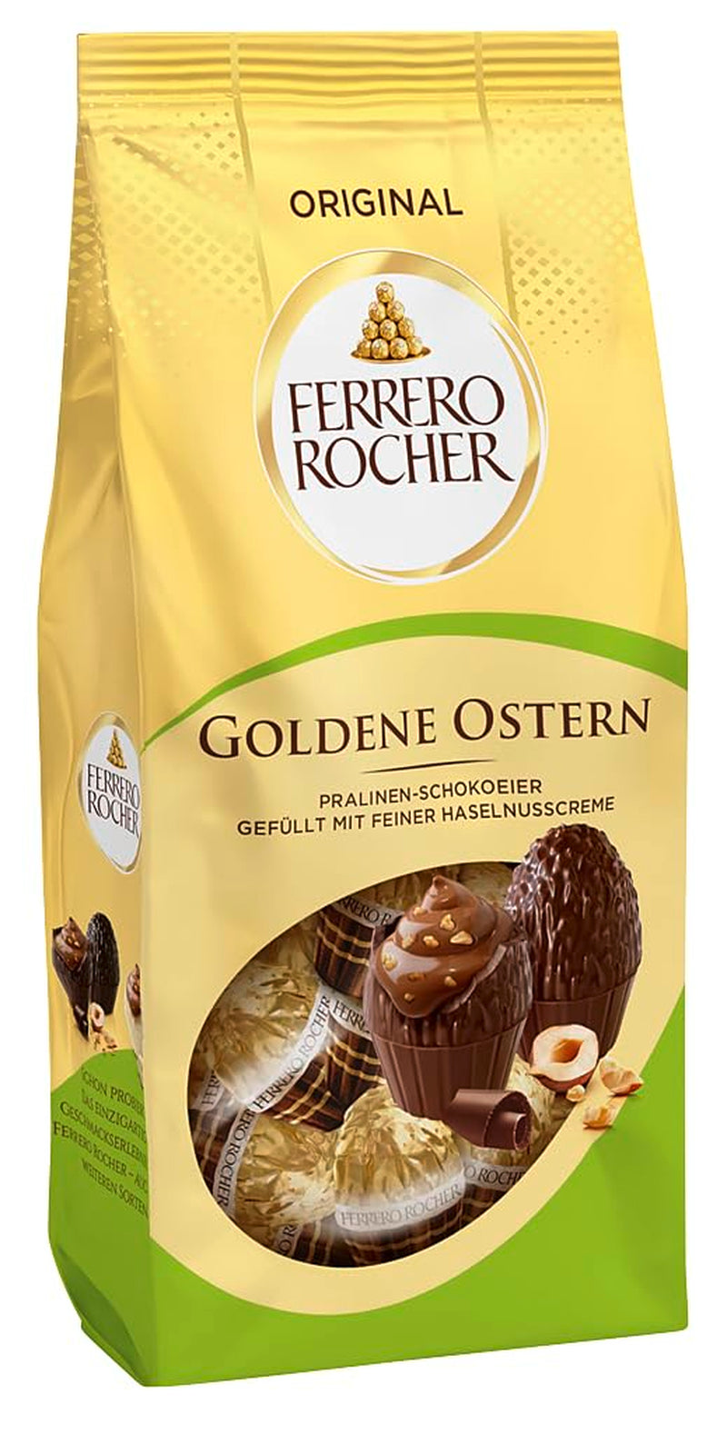 Ferrero Rocher Chocolate Eggs 90g – Milk Chocolate with Hazelnut Pieces and Fine Cocoa Cream with Hazelnuts – Easter Eggs for Easter Nests – Easter Gift – Easter Chocolate, Easter Sweets