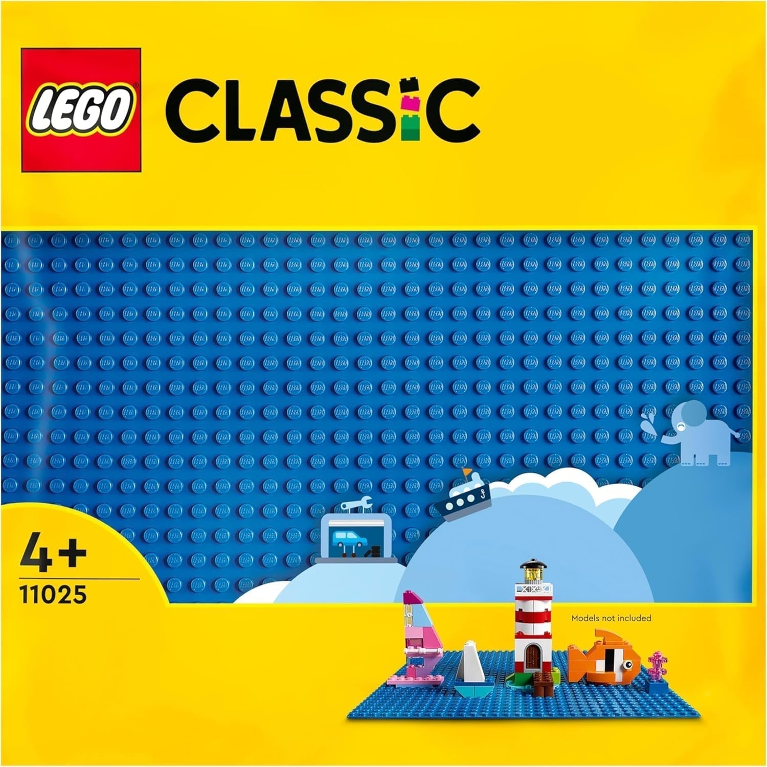 Placă de construcție LEGO 11025 Classic Blue, placă de bază pătrată cu 32X32 știfturi ca seturi de bază, jucărie de construcție pentru copii Seturi de constructie Besuche den LEGO-Store Singur