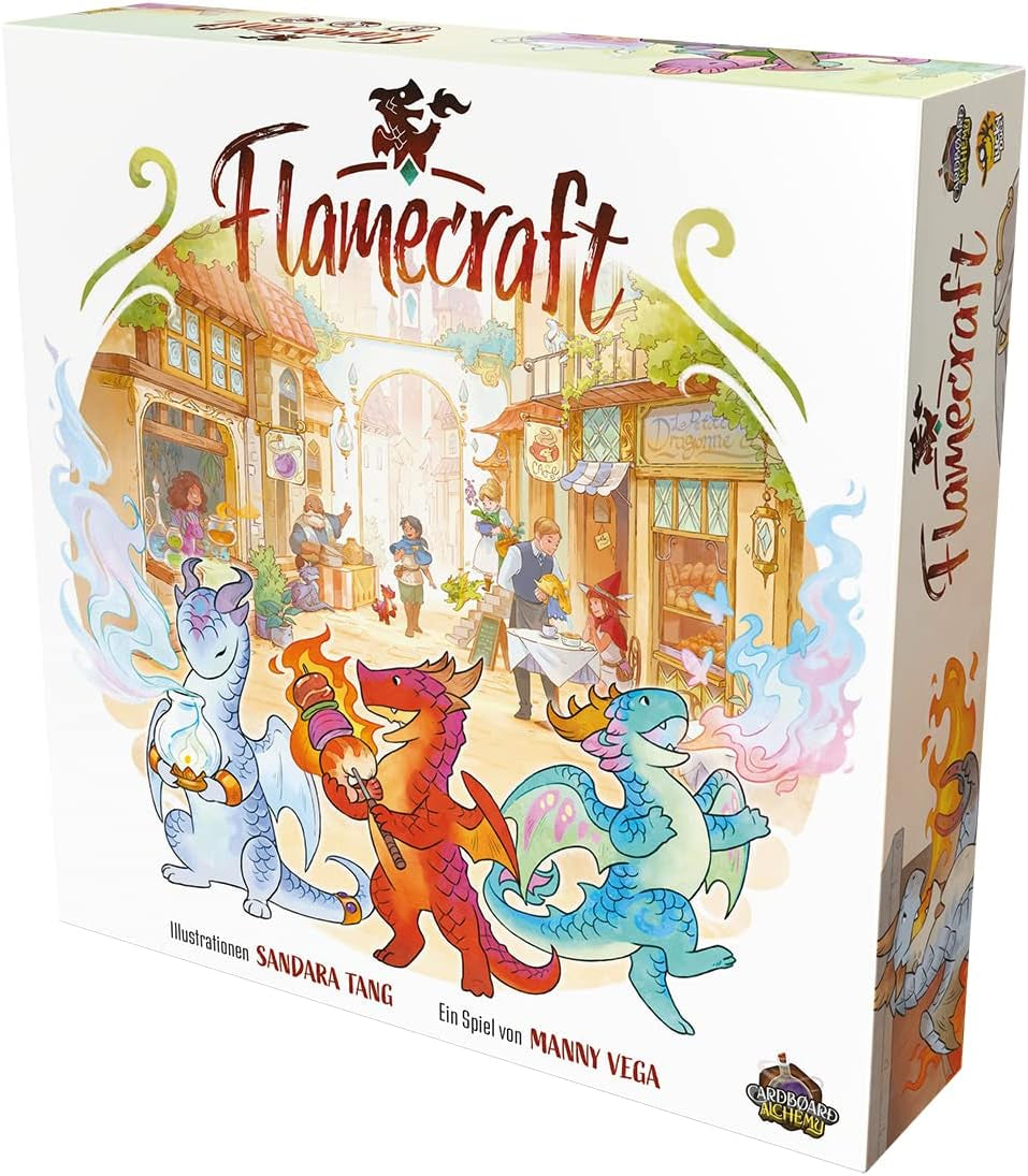 Cardboard Alchemy, Flamecraft, Family Game, Board Game, 1-5 Players, Ages 12+, 60 Minutes, German, Multicolor, Colorful
