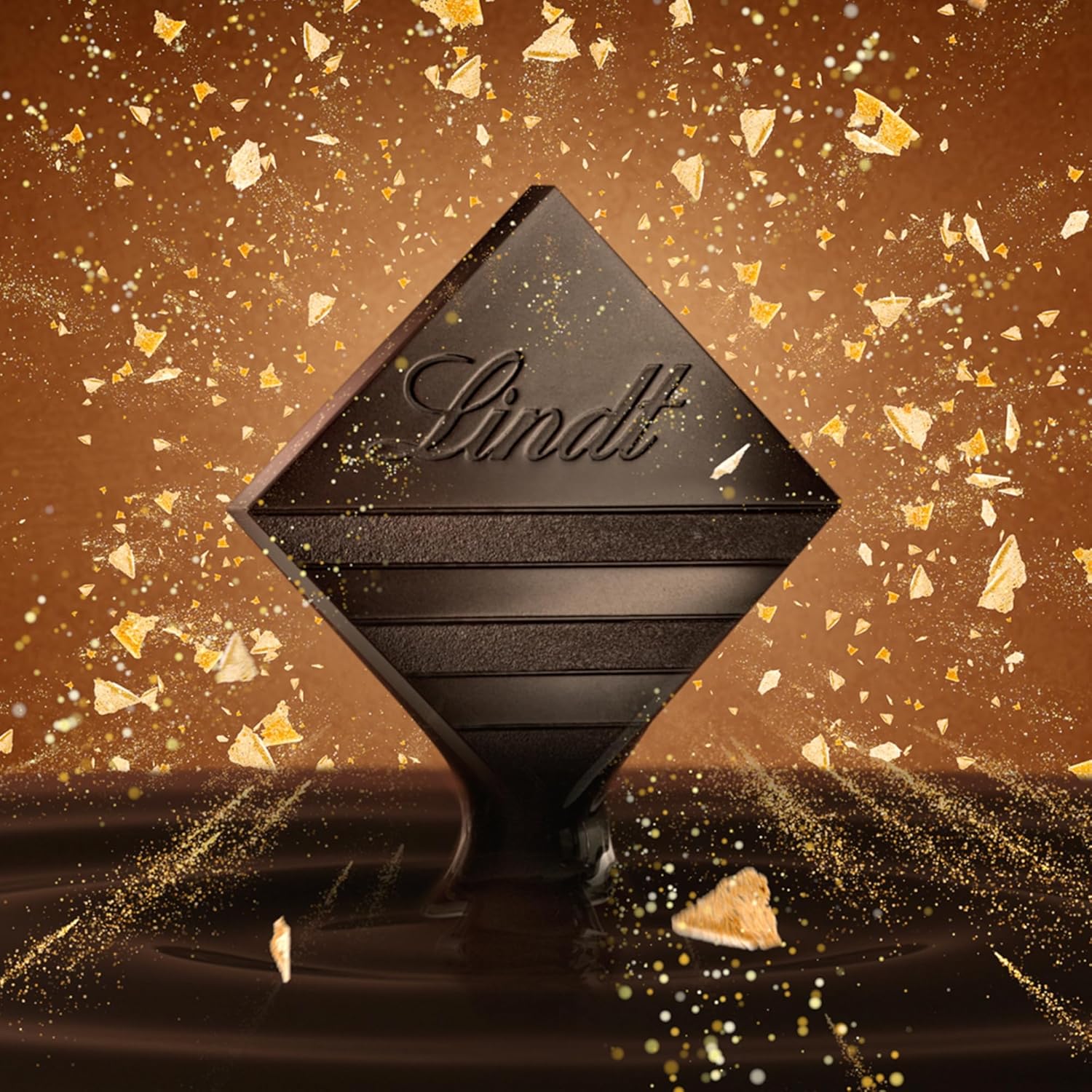 Lindt EXCELLENCE Dough Pieces With Sequins And Caramel - Fine Dark Chocolate With Intense Cocoa Flavor
