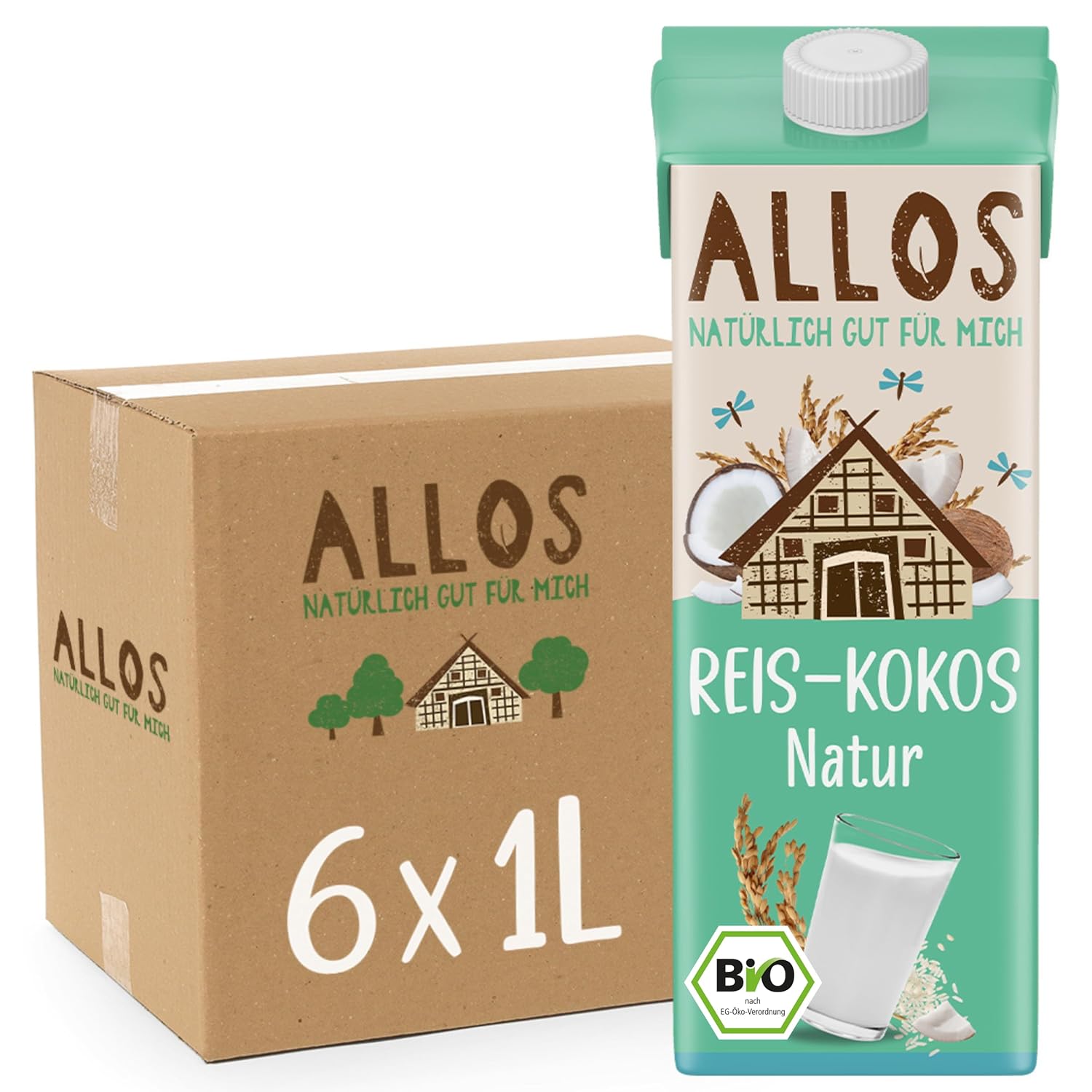 Allos Mandeldrink Sugar Free Mandel Natur Vegan Lactose 1L