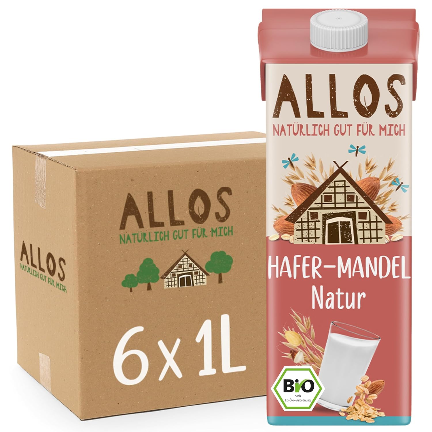 Allos Mandeldrink Sugar Free Mandel Natur Vegan Lactose 1L