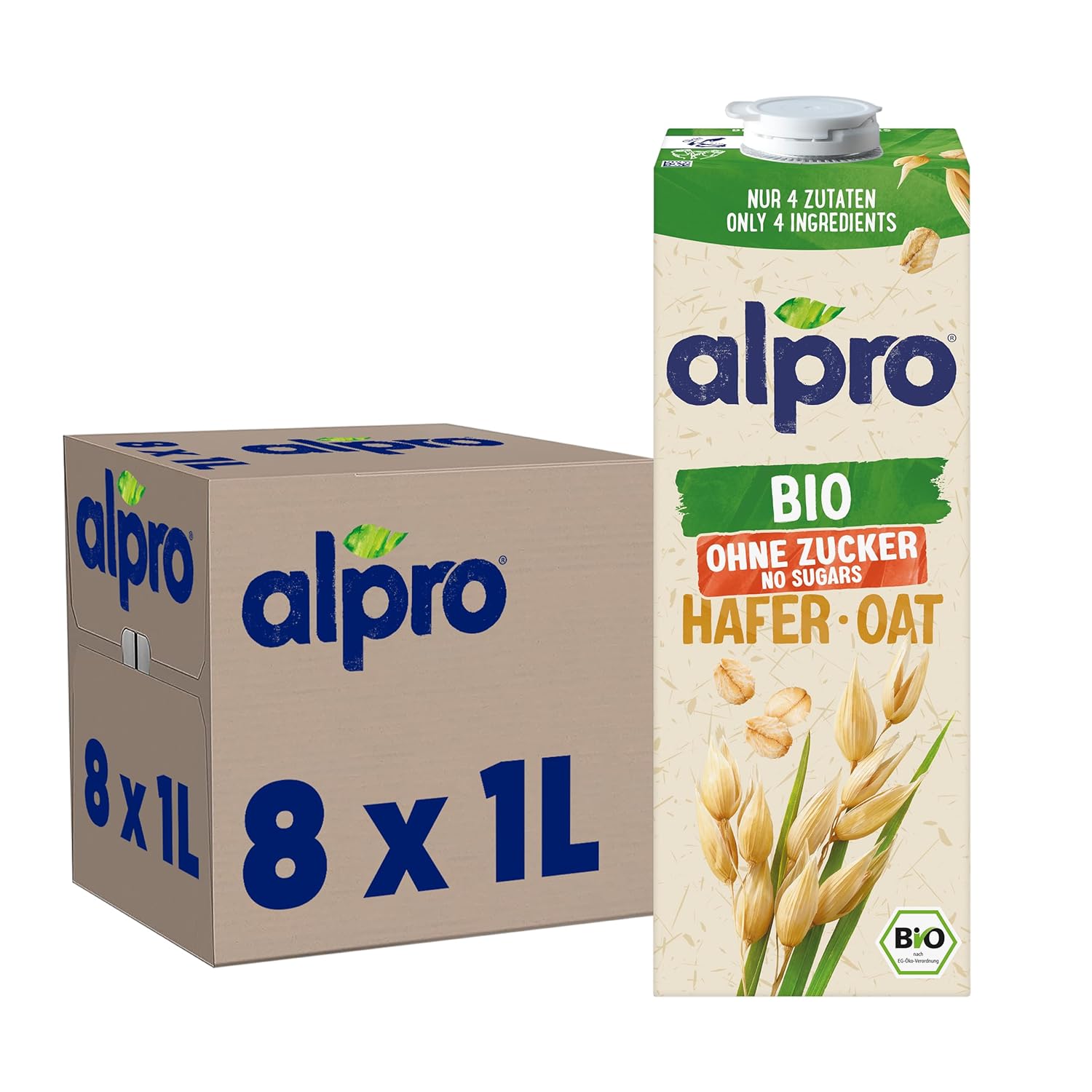 Alpro Bio Haferdrink Without Sugar - Vegetable drink with oats
