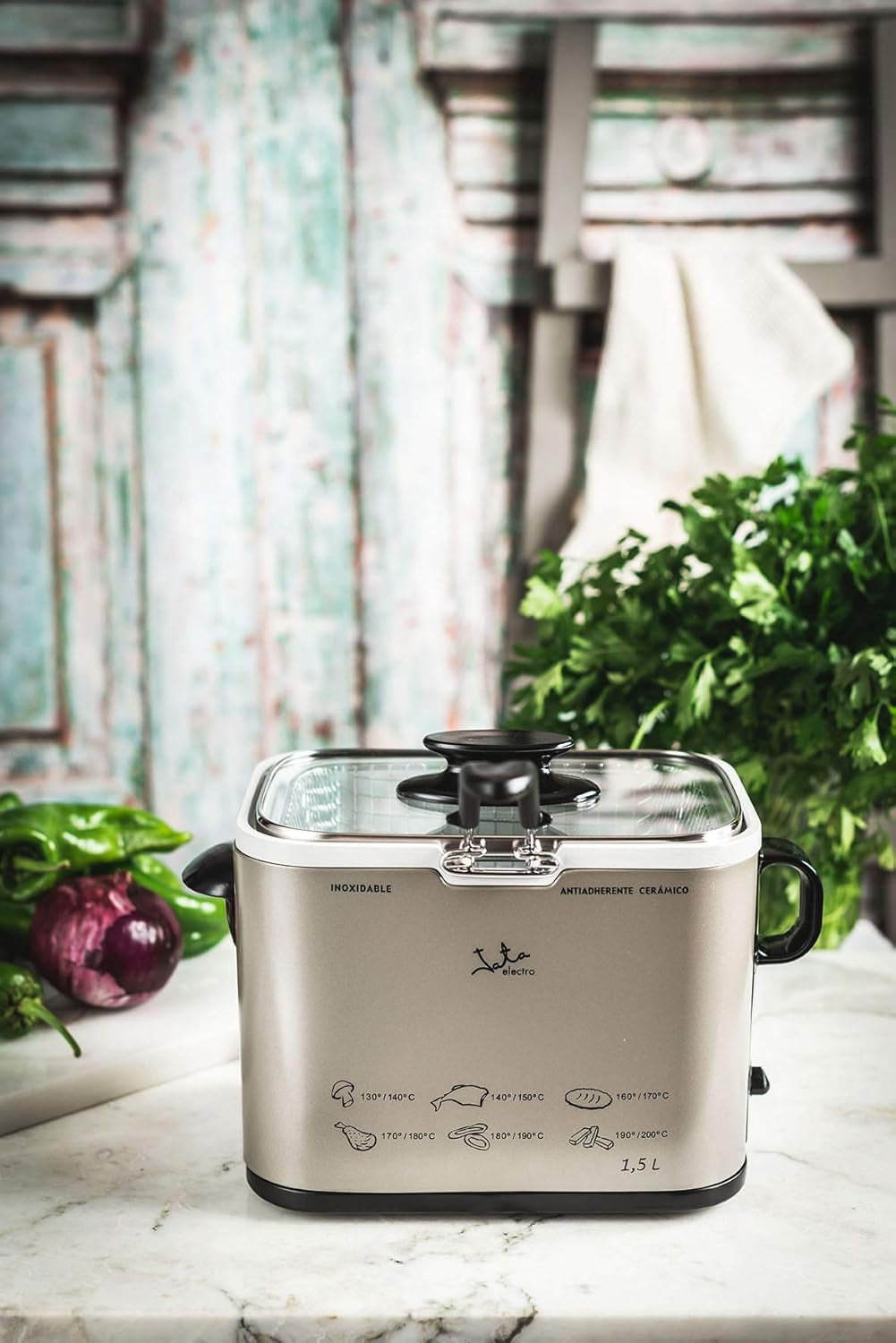 Tamaño FR326E - Fryer, 1000 Watts, 1.3 Liters Naty Shop Appliances