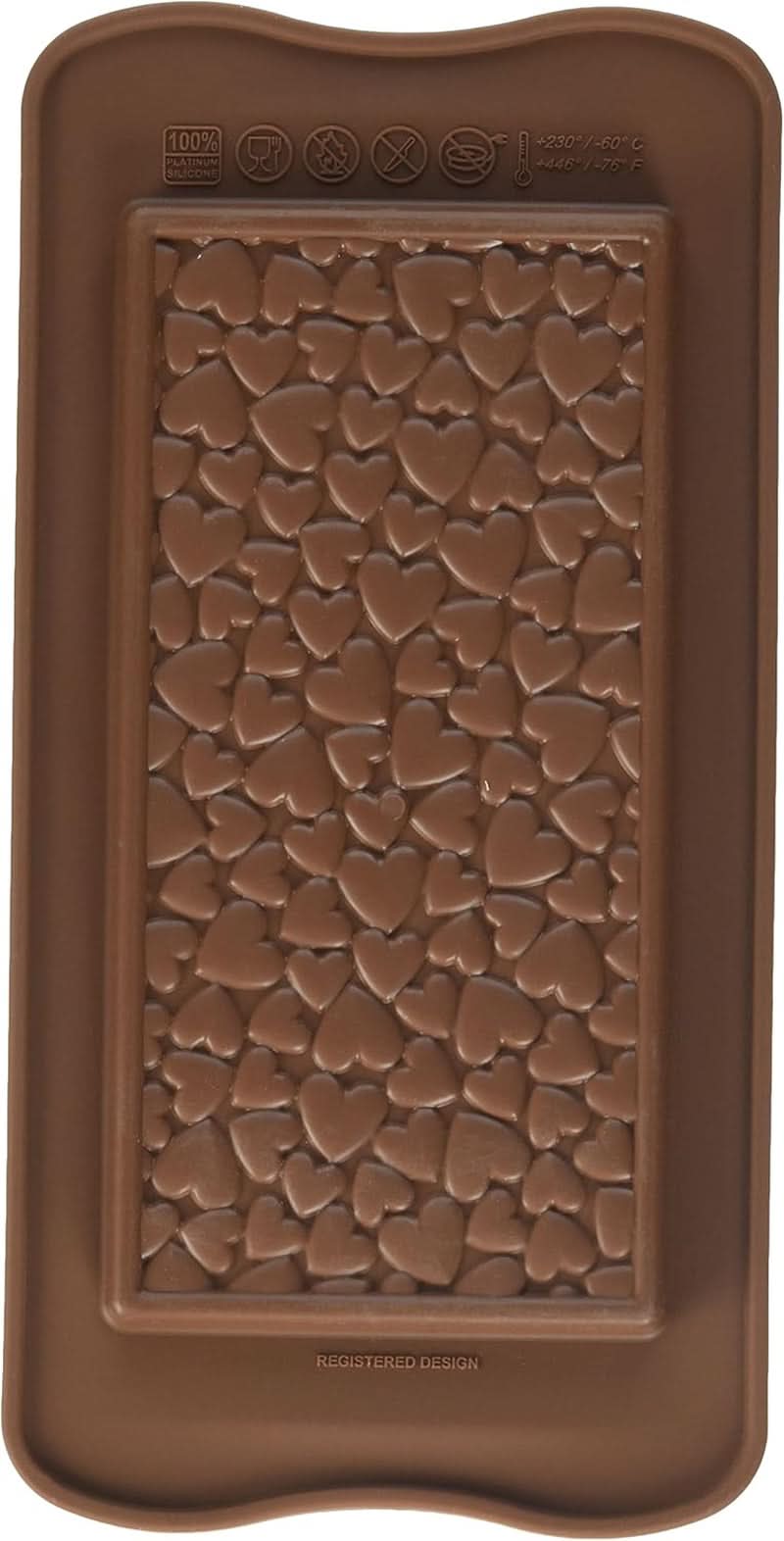 Silicone Form Silikomart Love Tablets 15.5 x 7.7 x H 0.9 cm, 85 ml, 1 cavity (SCG38) Kitchen Naty Shop