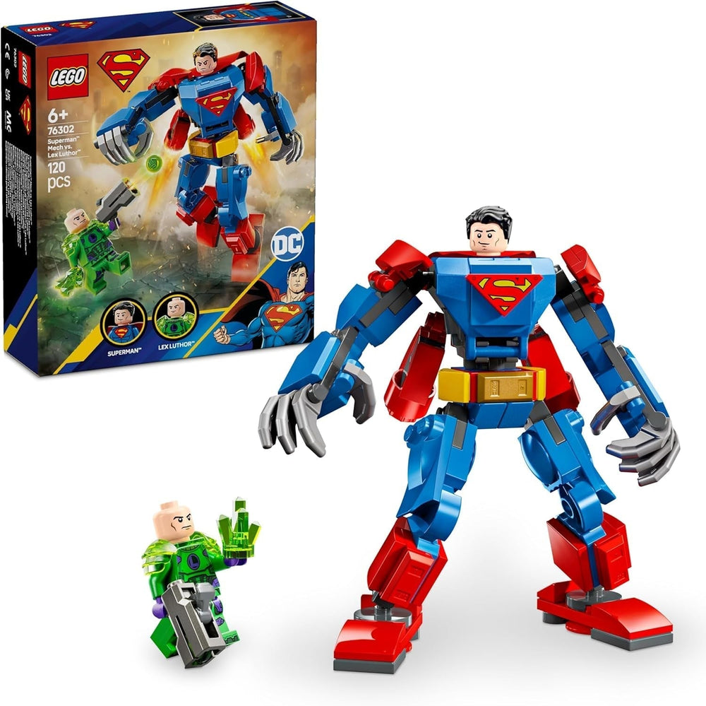 LEGO DC Superman Mech Vs. Lex Luthor - Superhero Toy with 2 Minifigures - Buildable Action Figure with Moveable Arms, Legs and Fingers - Gift for Boys and Girls Ages 6+ 76302 Building Sets Besuche den LEGO-Store Default Title