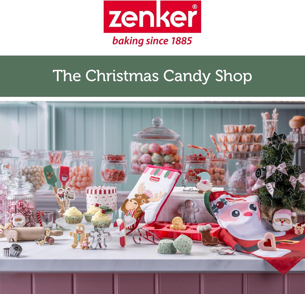 Zenker Ausstecher-Set Linzer Herz und Stern aus Edelstahl – Perfekt für Weihnachtskekse, 3-teilig, inkl. Geschenkverpackung, spülmaschinengeeignet und rostfrei – The Christmas Candy Shop