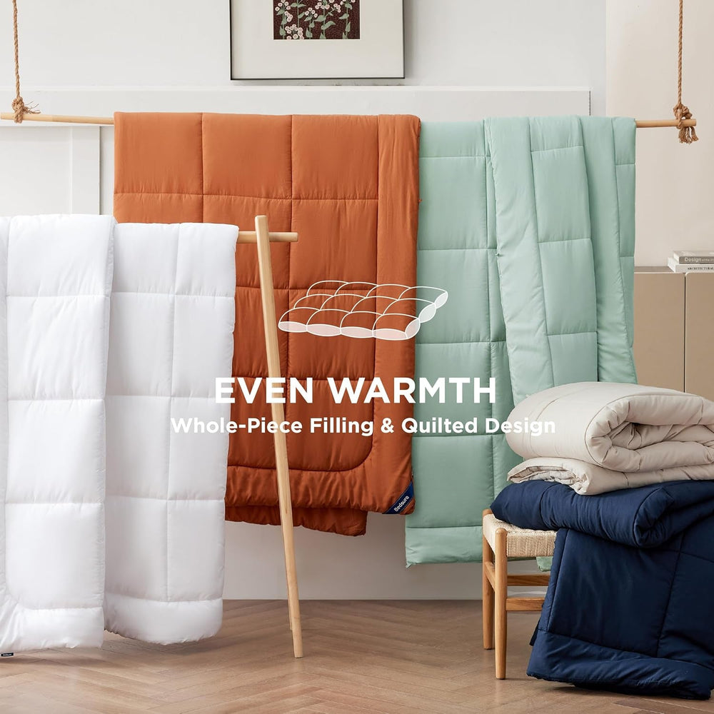 BEDSURE Quilted Quilt Full/Queen (88"X88") White Duvets and Quilts Naty Shop