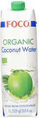 FOCO Organic Coconut Water Pure Refreshing Sports Drink 100% Coconut Water - 6 X 1 Liter Naty Shop 6 x 1 Liter Pure, Bio