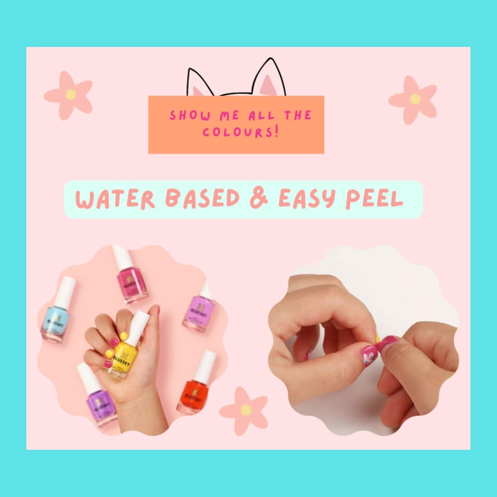 Oja pentru unghii Bluesky Kids - Turquoise Splash, Verde turcoaz. Oja ușor de decojit, non-toxică, pe bază de apă, fără planare, pentru copii, 5ml