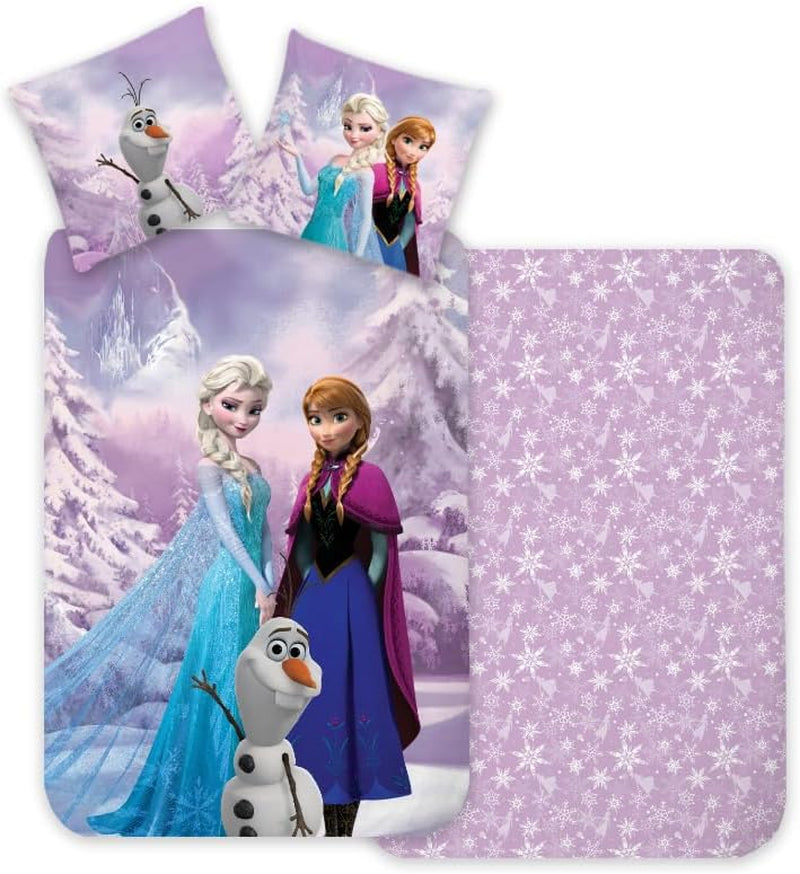 Bedding, Frozen, cotton, reversible, Elsa, Anna and Olaf Bedding - children Naty Shop Default Title