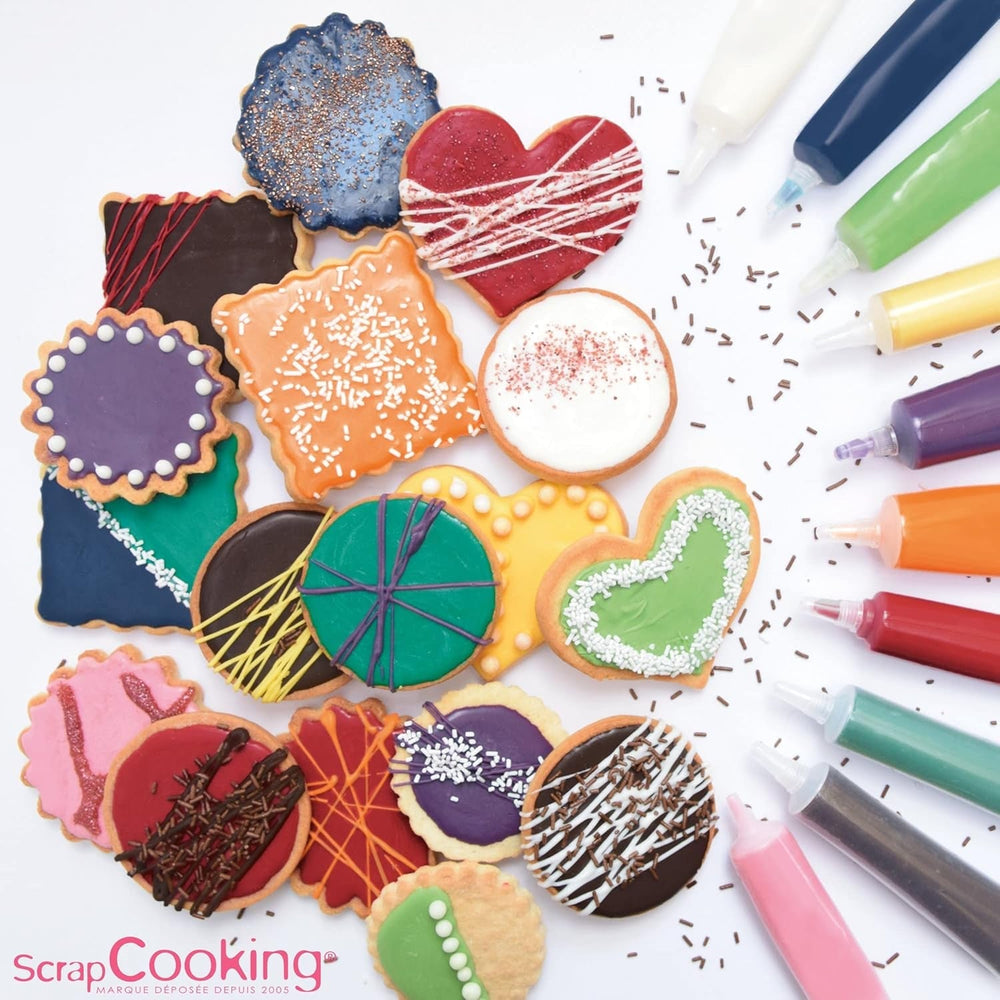 Scrapcooking - Pix Ciocolată Maro - Zahăr Scris Ciocolată 25 g - Pix Zahăr Decorativ Comestibil - Scriere și Desen - Etichetare Fondant, Glazură, Prăjituri - 6801