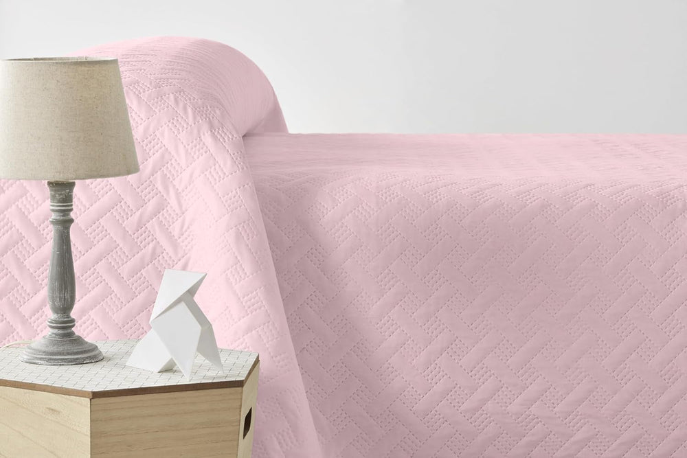 LISO - Bedspread for 105 Cm - Bouti Bed Bedspread - Spring and Summer - 200X260 Cm - Pink Beds and Blankets Besuche den Degrees home-Store