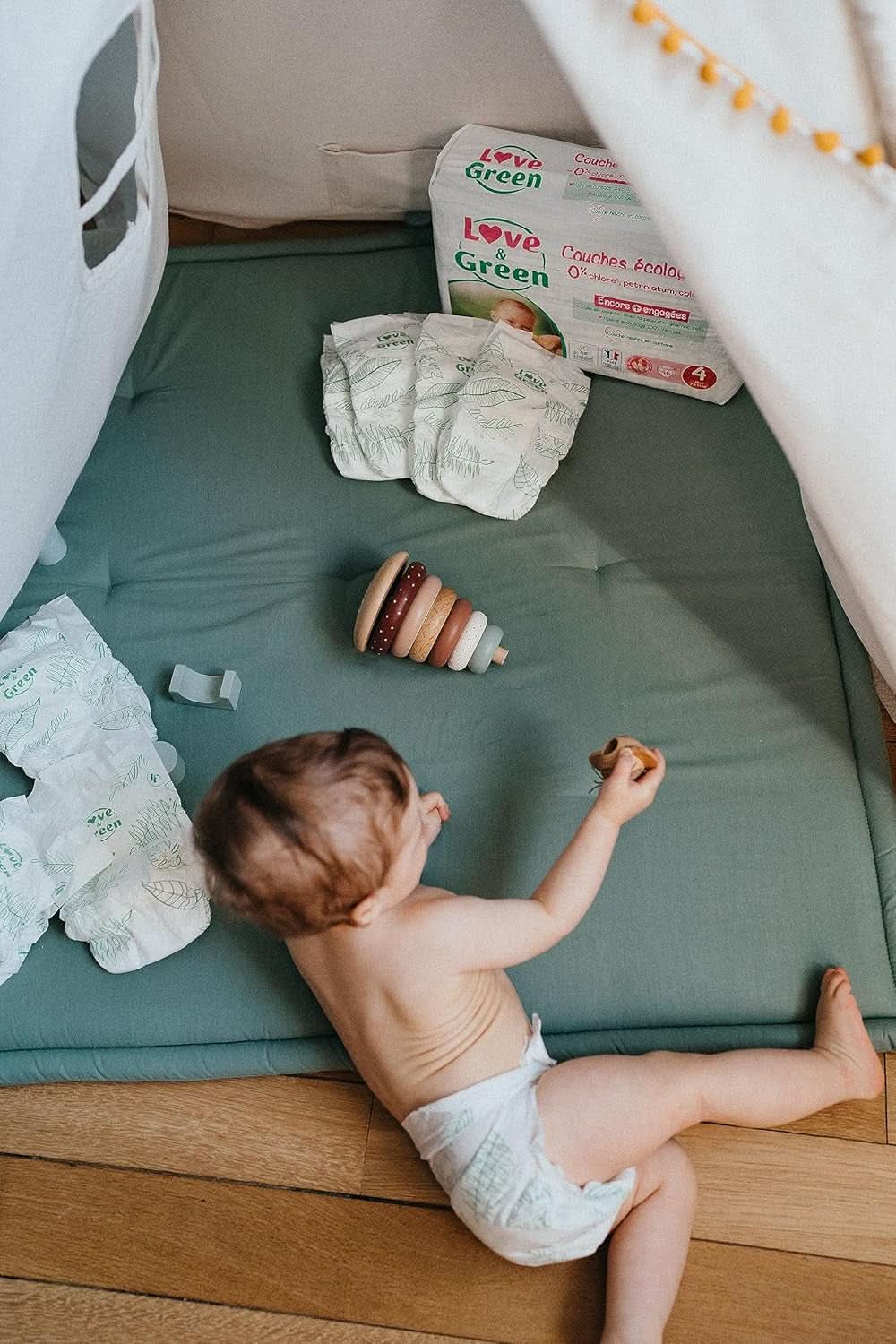 Love & Green, chlorine-free diapers, package for 1 month, size 4 Mother and Child Naty Shop