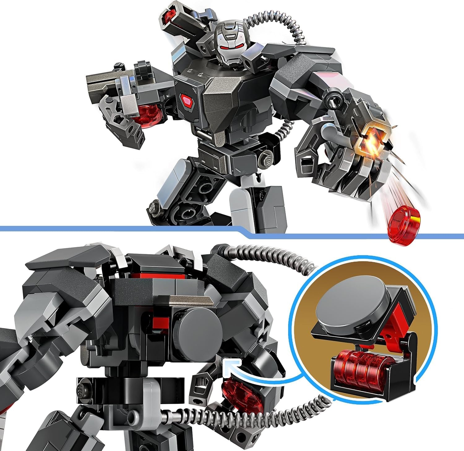 LEGO Marvel War Machine Mech 3-Shooter Super Hero Buildable Toy for Kids MCU Legendary Action Figure Gift for 6 Years Old Boys and Girls 76277 Building Sets Beuche den LEGO-Store