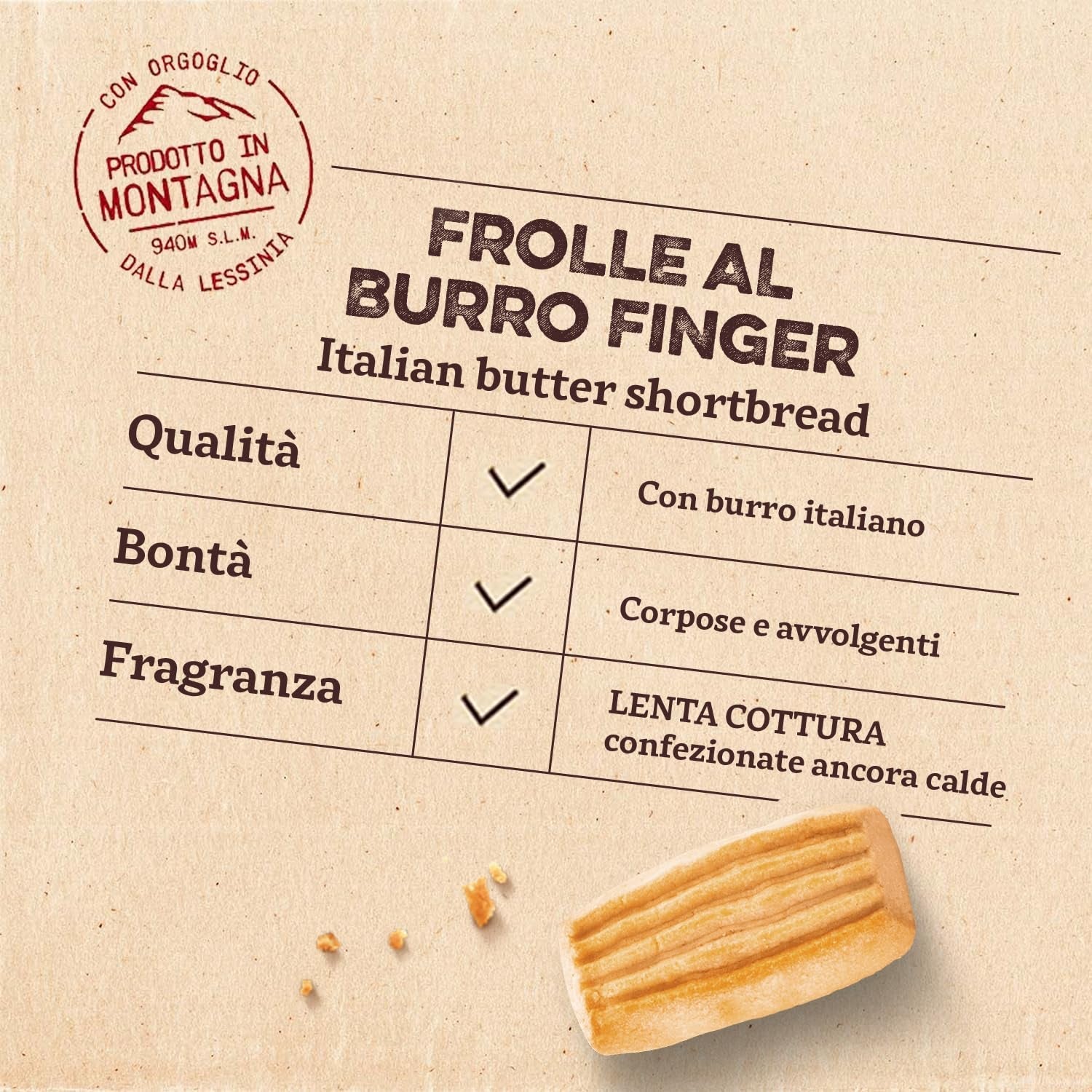 Frolle Al Burro Fingers. Biscotti Preparat Tradițional Come Una Volta. Ideali Come Fine Pasto Goloso, Ma Anche Da Abbinare Al the O Al Caffè. Confezione Da 150 G