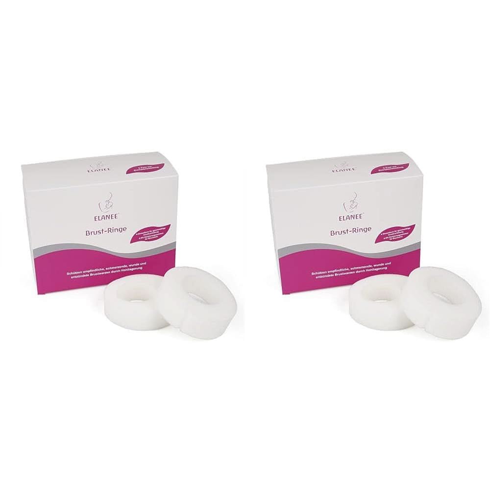 ELANEE Brust-Ringe, Schutz Der Brustwarze Bh-Kontakt Durch Hohllagerung, Ideal Bei Wunden, Entzündeten Brustwarzen Durch Stillen, 10 Stück (222-00) Accessories Food and Breastfeeding Bebe Naty Shop 10 Stück (2Er Pack)
