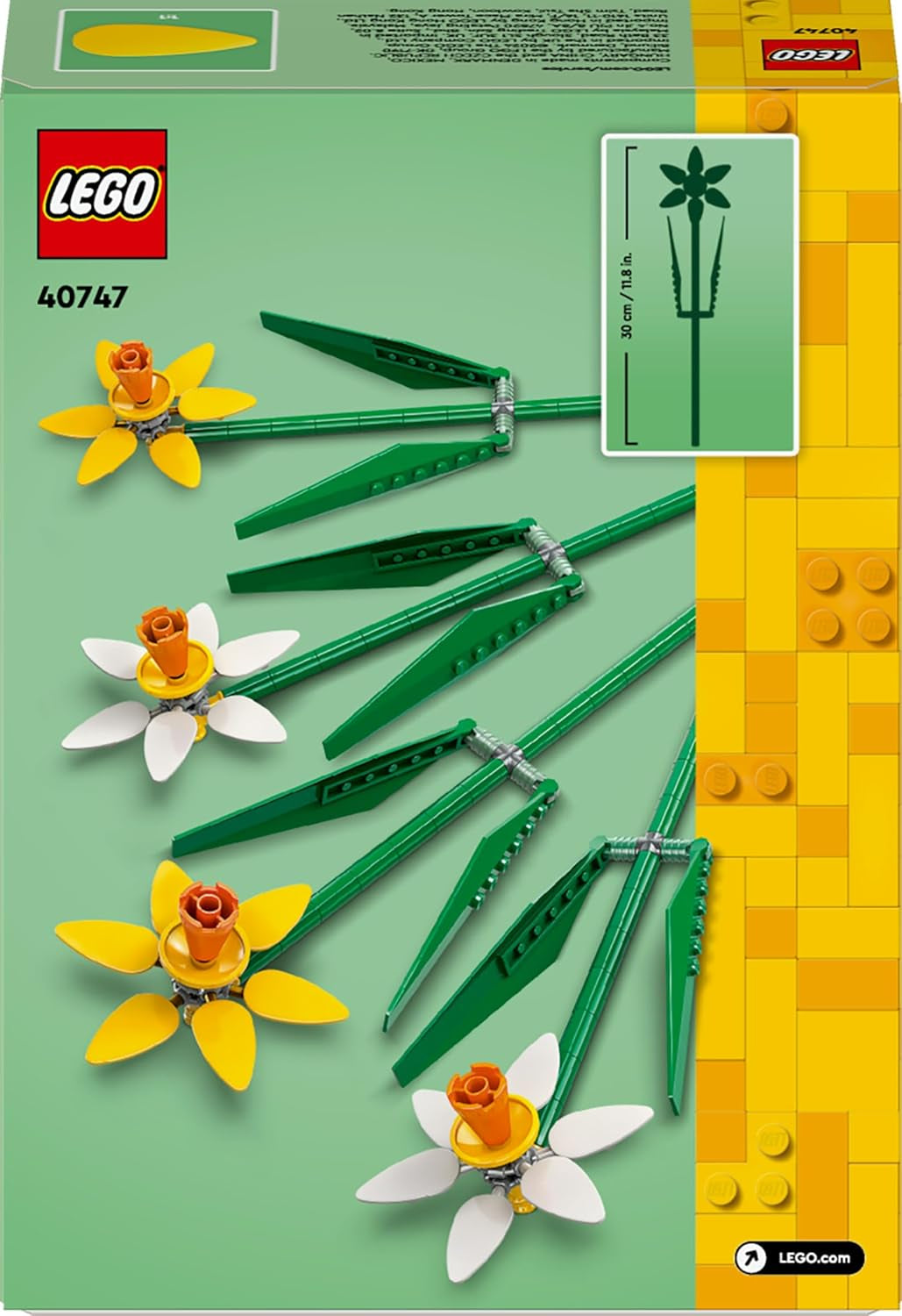 Daffodils LEGO Botanicals - Easter gifts for girls and boys - Artificial flowers for children - Flower bouquet as room or office decoration - Gift for women - 40747 Building sets Besuche den LEGO-Store