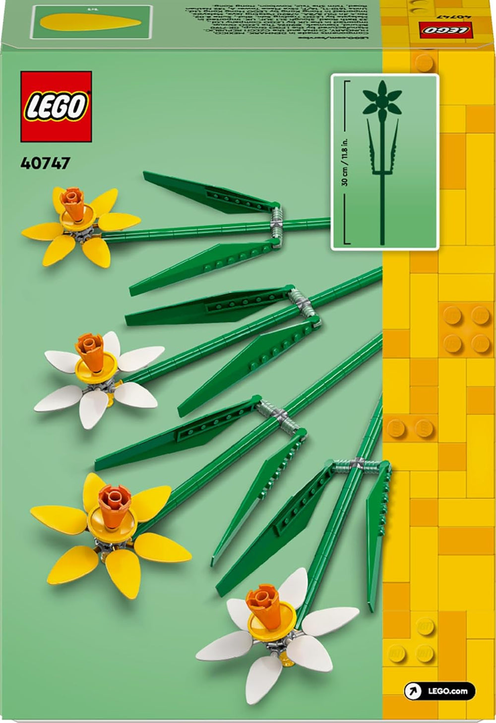 Daffodils LEGO Botanicals - Easter gifts for girls and boys - Artificial flowers for children - Flower bouquet as room or office decoration - Gift for women - 40747 Building sets Besuche den LEGO-Store
