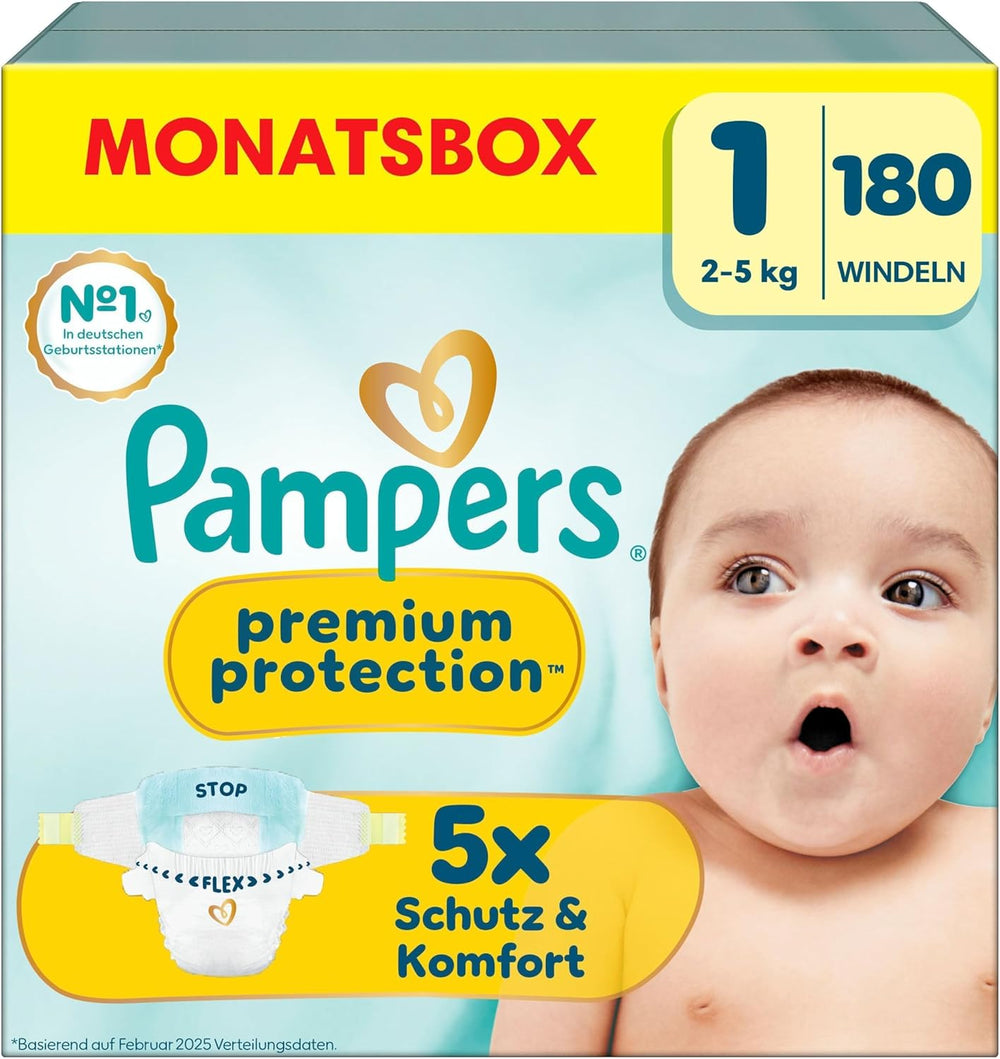 Pampers Premium Protection Size 6, 144 Diapers, 13kg-18kg, Our #1 Skin and Leak Protection