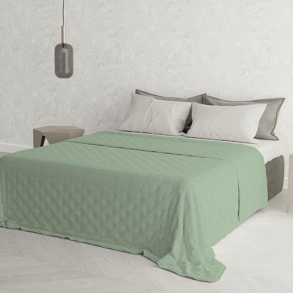 Italian bed linen summer quilt CHIC, microfiber, DOUBLE 250X250Cm, light green Quilts and quilts Naty Shop
