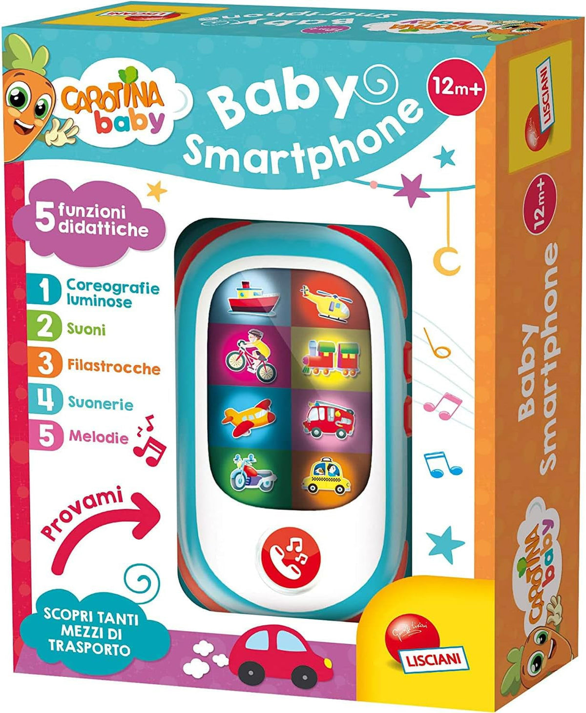 Liscianigiochi 95032 Carotina Baby Smartphone LED, Nu se aplică, S Jucarii Bebe Naty Shop Titlu implicit