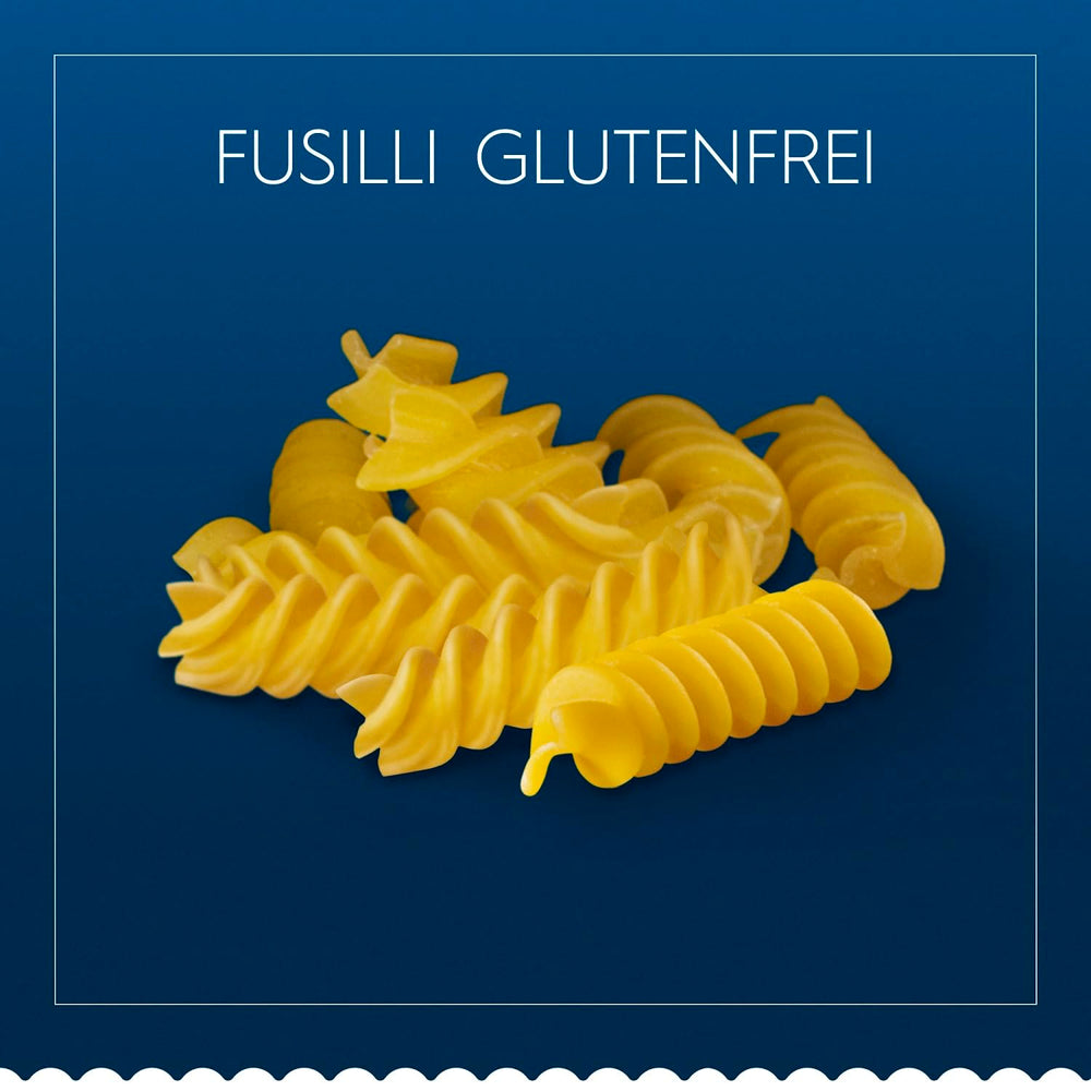 Gluten-free Barilla Fusilli pasta made from delicious corn and rice - perfect for people with celiac disease or gluten intolerance 400g