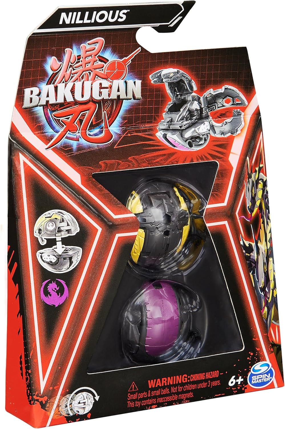 Bakugan 3.0 Core Ball Pachet de 1, Figurină de acțiune personalizabilă cu card de personaj de colecționat, Diferite variante, Pentru copii cu vârsta de peste 6 ani Action figures Naty Shop