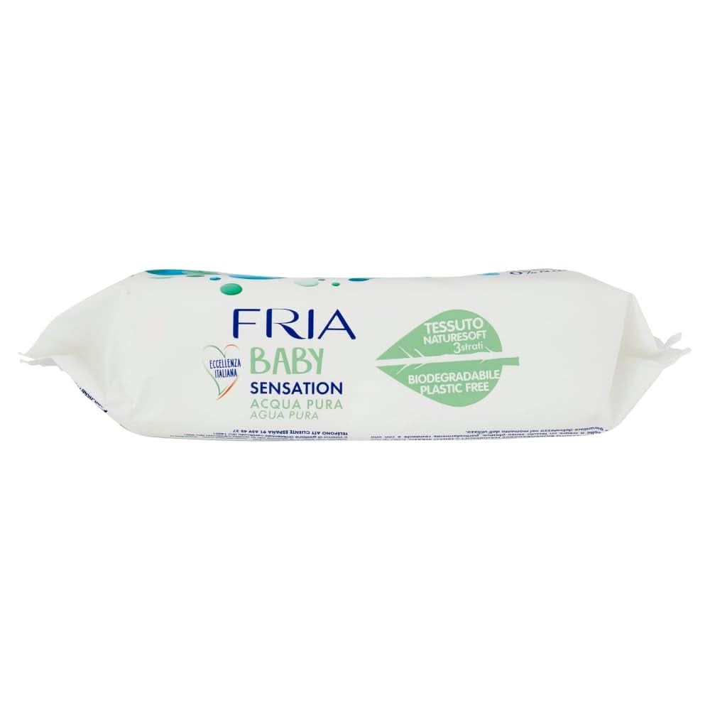 Baby Sensation nappy changing wipes with pure water, 98% purified water formula with skin cleansing effect, dermatologically tested, economic package Baby Wet Wipes Naty Shop