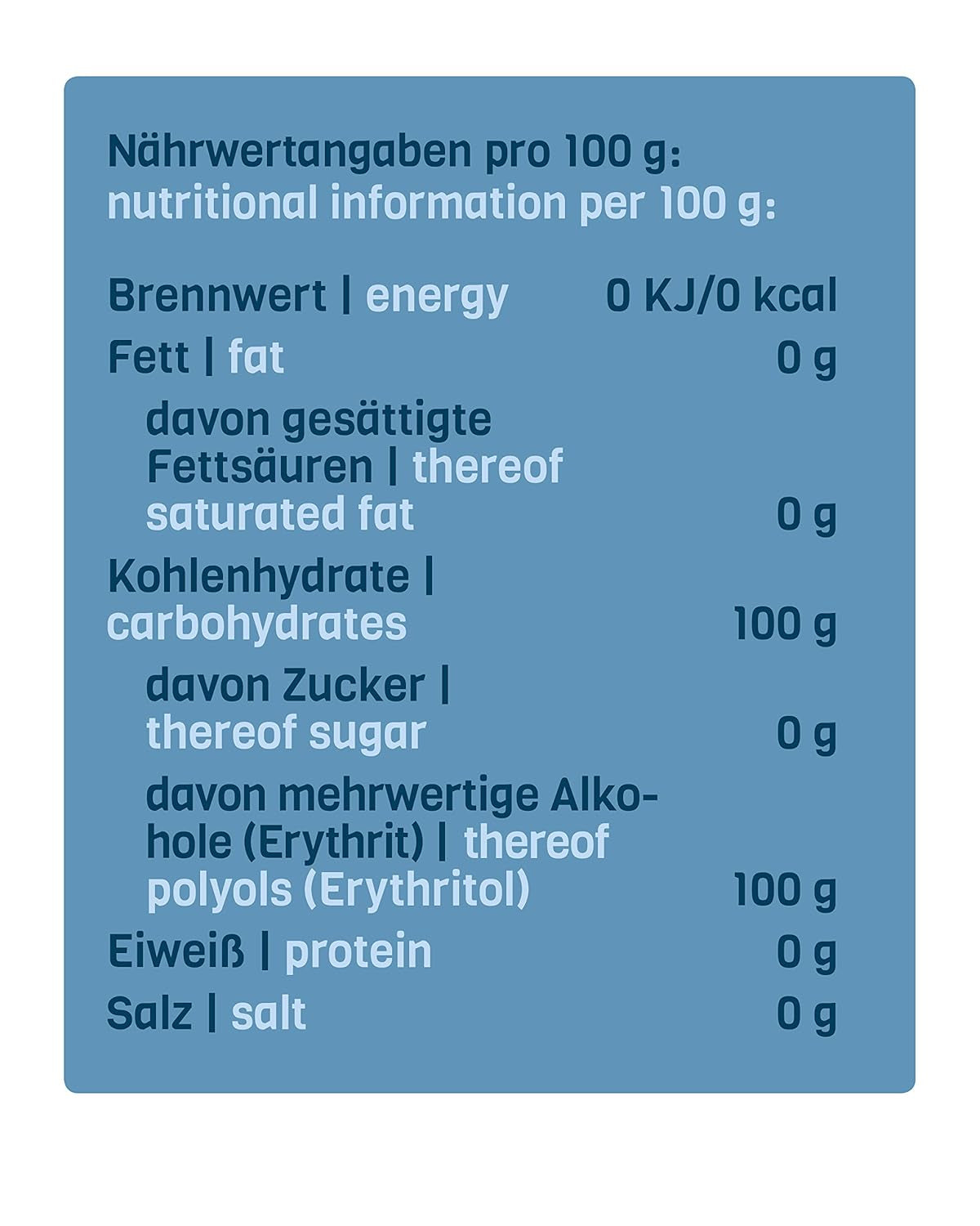 Nosugarsugar Erythrit Puder Streudose - Puderzuckerersatz Kalorienfrei, 19Er Pack (19 X 250 G) Sweeteners Naty Shop