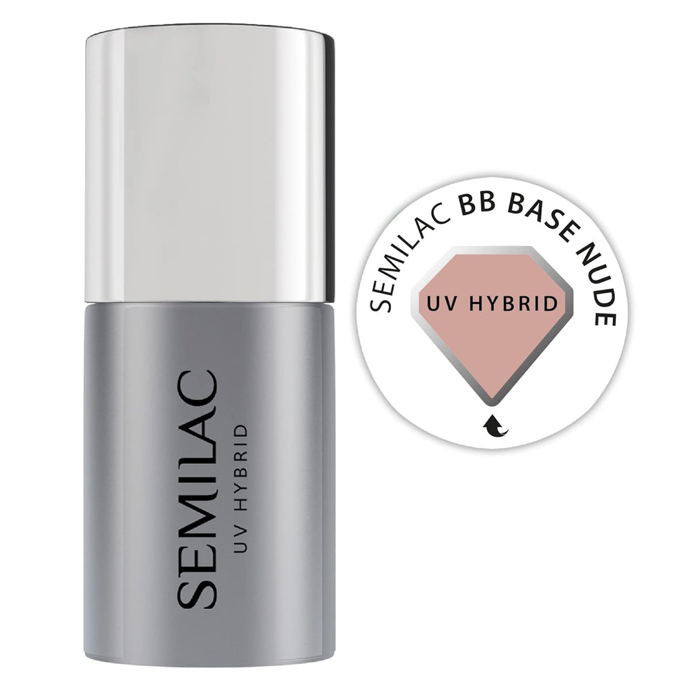 Semilac Pure&Clean UV nail polish base 7 ml – Self-leveling hybrid base for sensitive nails