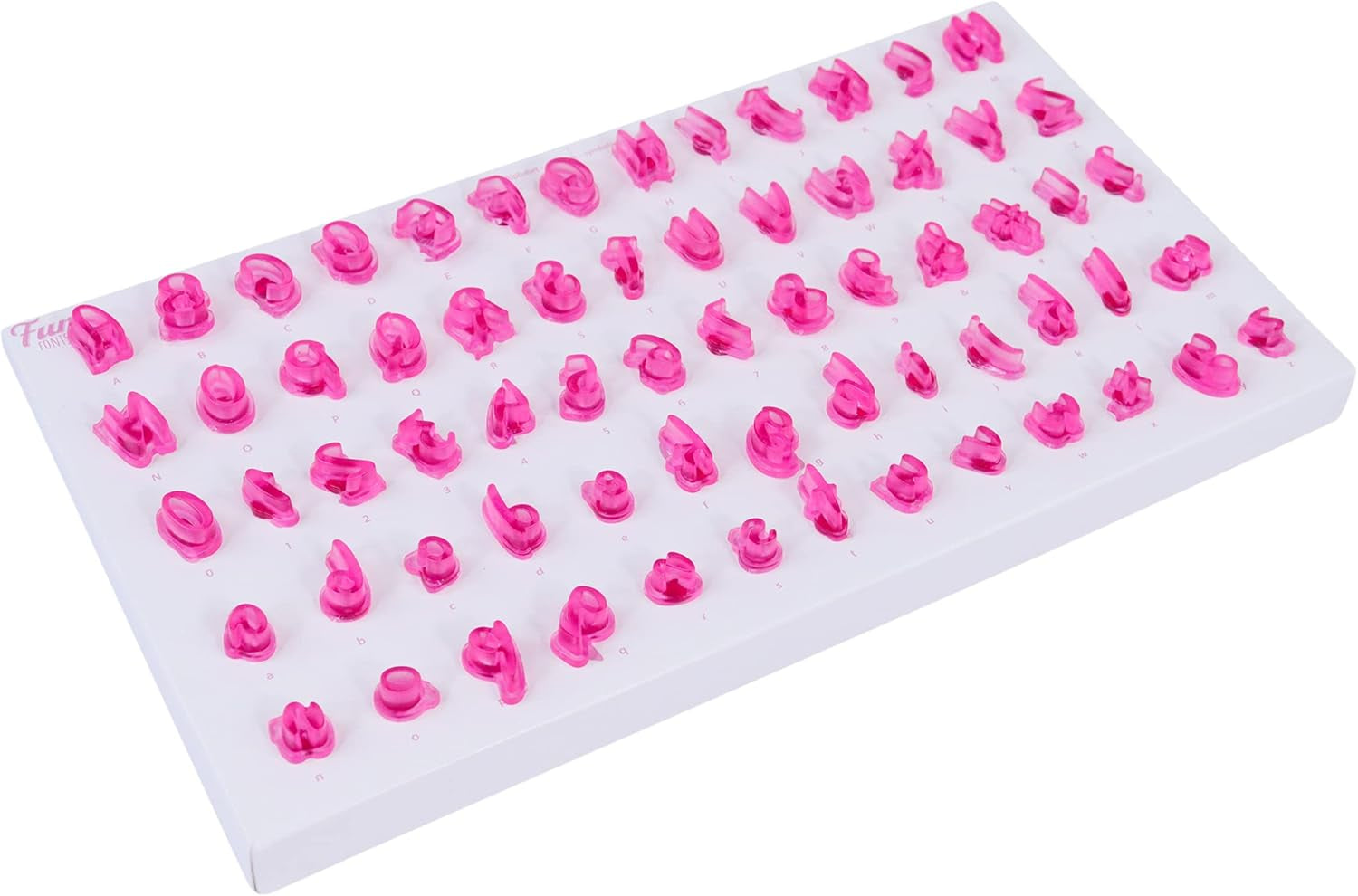 FF60 Fun Fonts-Cupcake and Cookie Stamping Set for Cake Design, 66 Pieces, Collection 3, Plastic