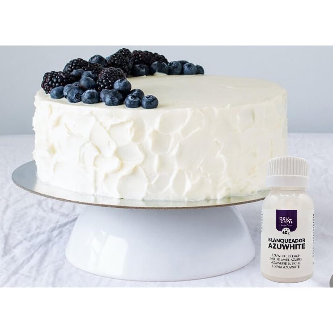 Azucren, Colorant alimentar pentru decorarea torturilor, copt, fursecuri, macaroane, culoare alb pur, colorant alimentar concentrat în formă de gel pentru cremă de unt, pastă de zahăr, glazură regală și mixuri pentru prăjituri, 60 g