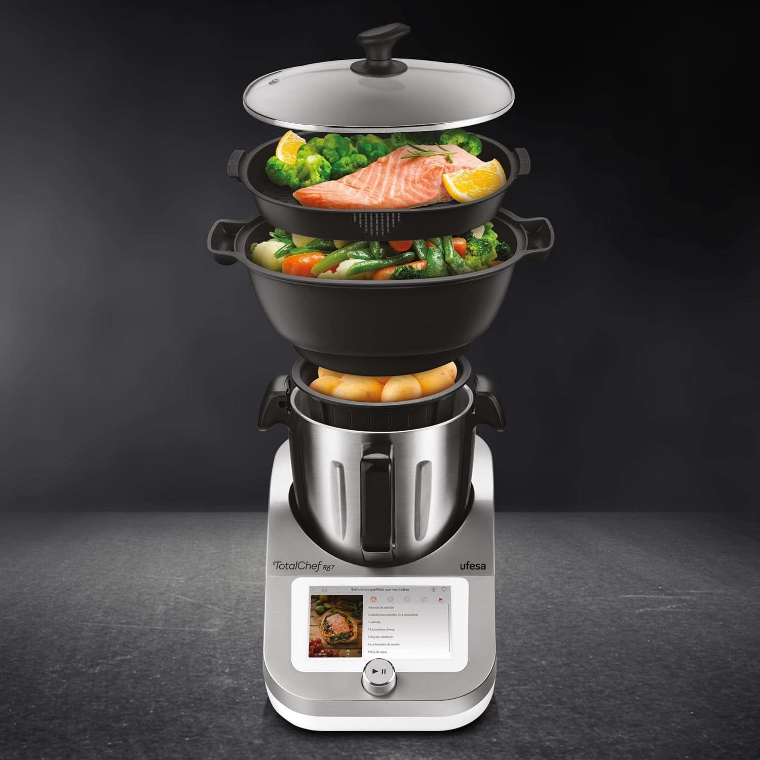 Ufesa Totalchef RK7, multifunctional food processor with cooking function, WLAN, 30 functions Naty Shop