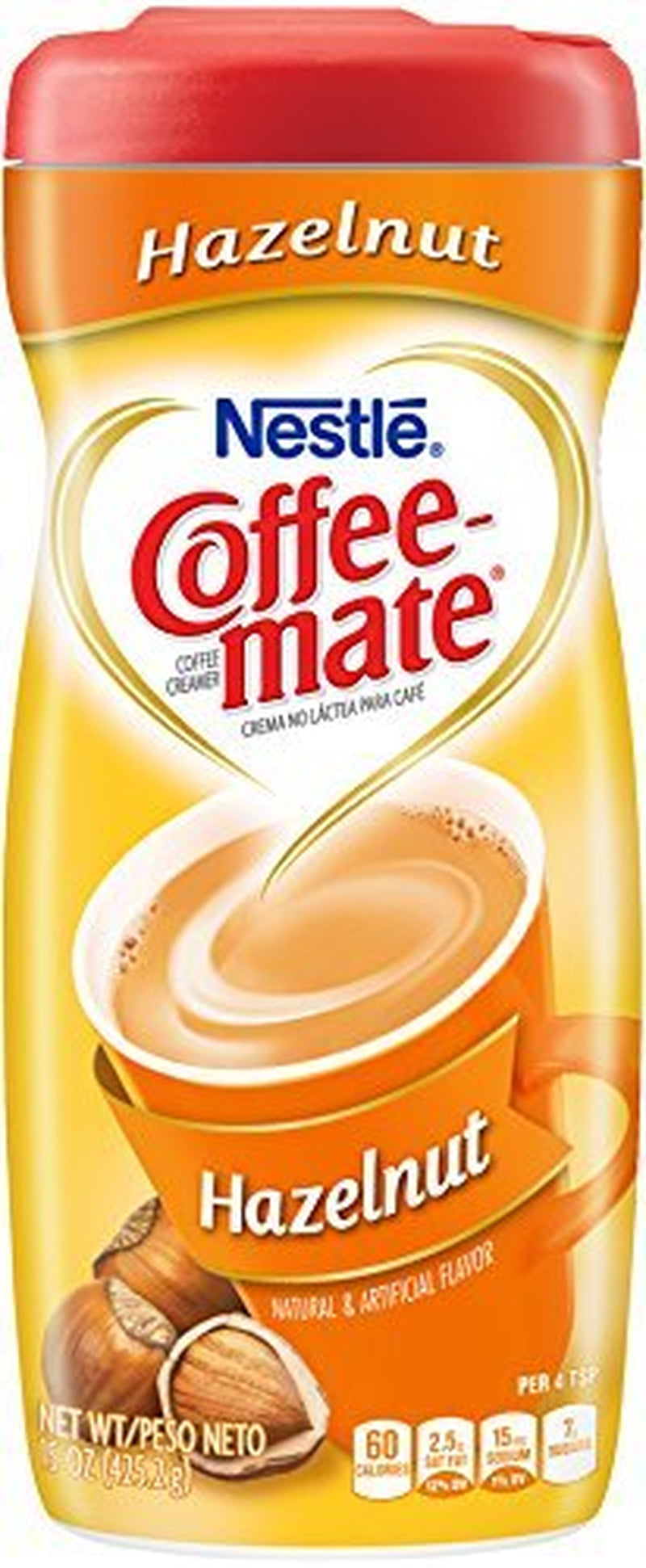 Coffee-Mate Hazelnut Powdered Coffee Creamer, 15-Ounce Packages (Pack of 6) by Coffee-mate [Foods]
