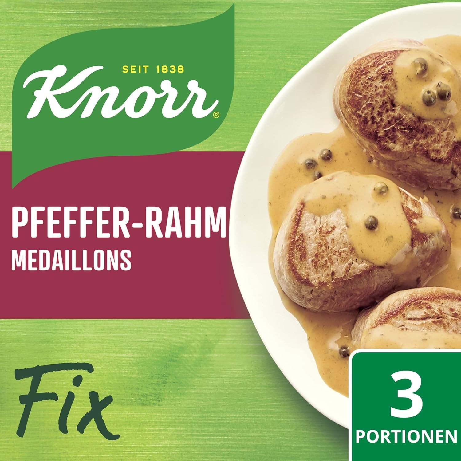 Knorr Fix Pfeffer-Rahm Medaillons 3 Portionen (1 x 35 g) | 35 g (1 pack)