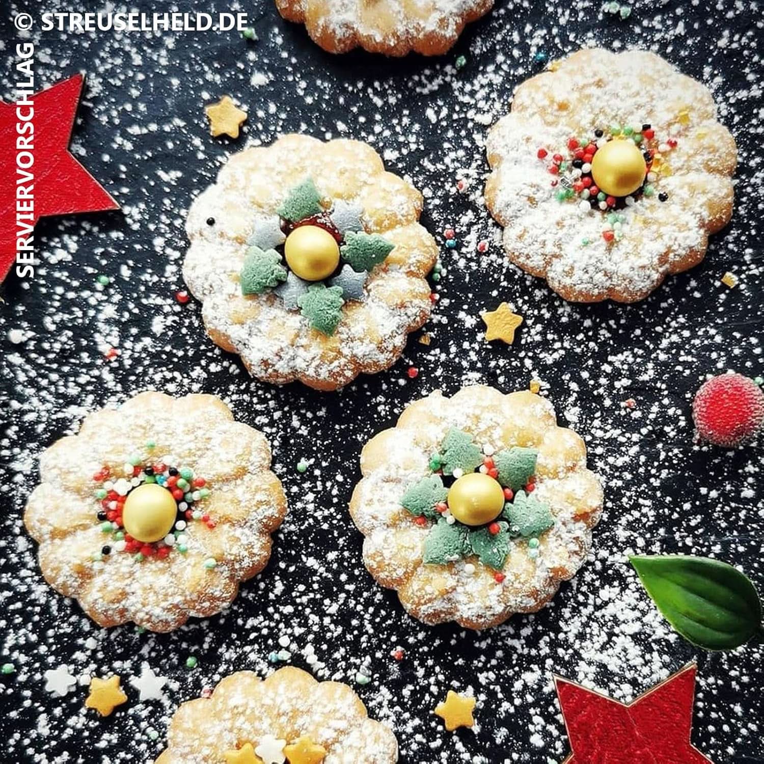 Christmas themed sprinkles, 40 grams Sprinkles Naty Shop