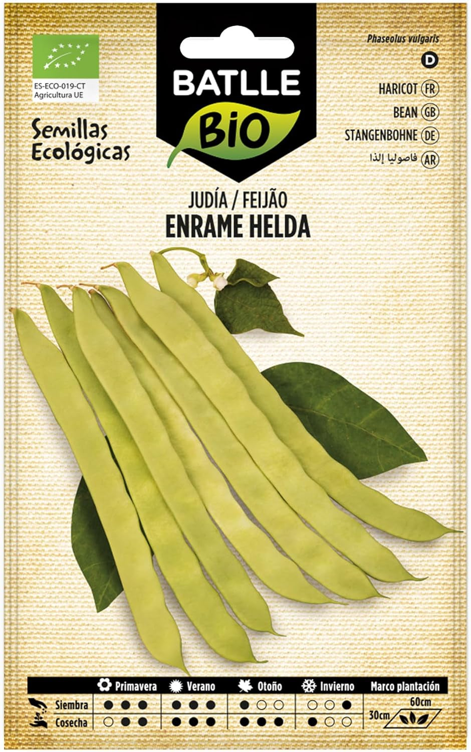 Bio Samen - Stangenbohnen Helda (28-70 Samen - Bio)