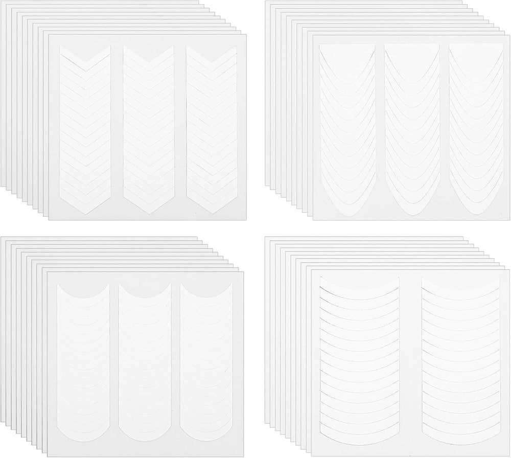 1620 Stück French Schablonen Nägel,French Nail Schablone,Maniküre Schablonen,Selbstklebende Nail Art Sticker Frenchs Für DIY Nageldesign Maniküre Dekoration Nageldesign Zubehör