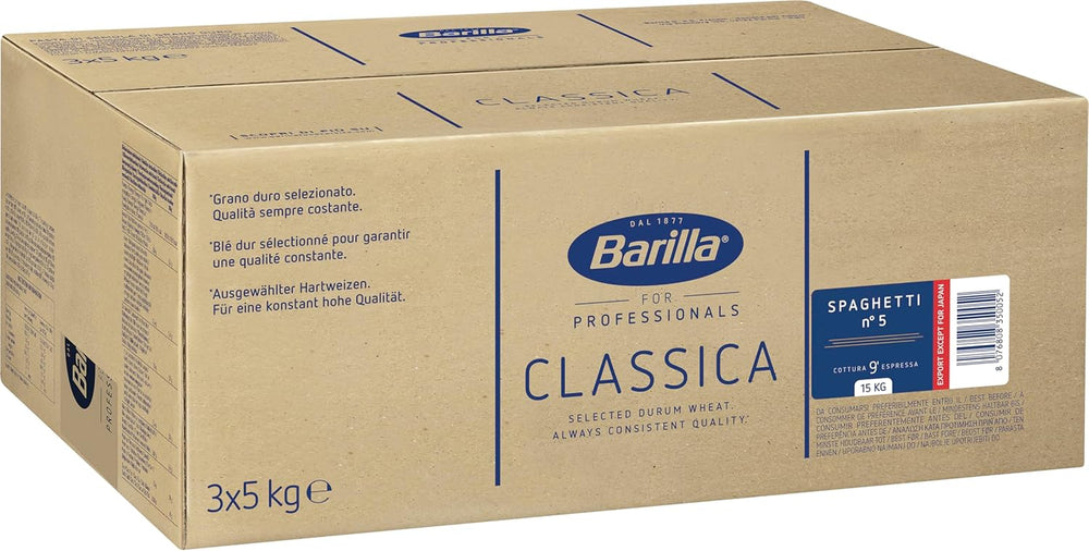 Barilla Durum Wheat Spaghetti Pasta no. 5 – Pack of 1 (1x5kg)