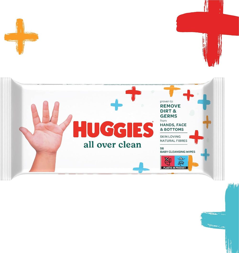 Huggies Baby Wet Wipes General Clean Full Body Discreet Fresh 10 x 56 Wipes Monthly Box