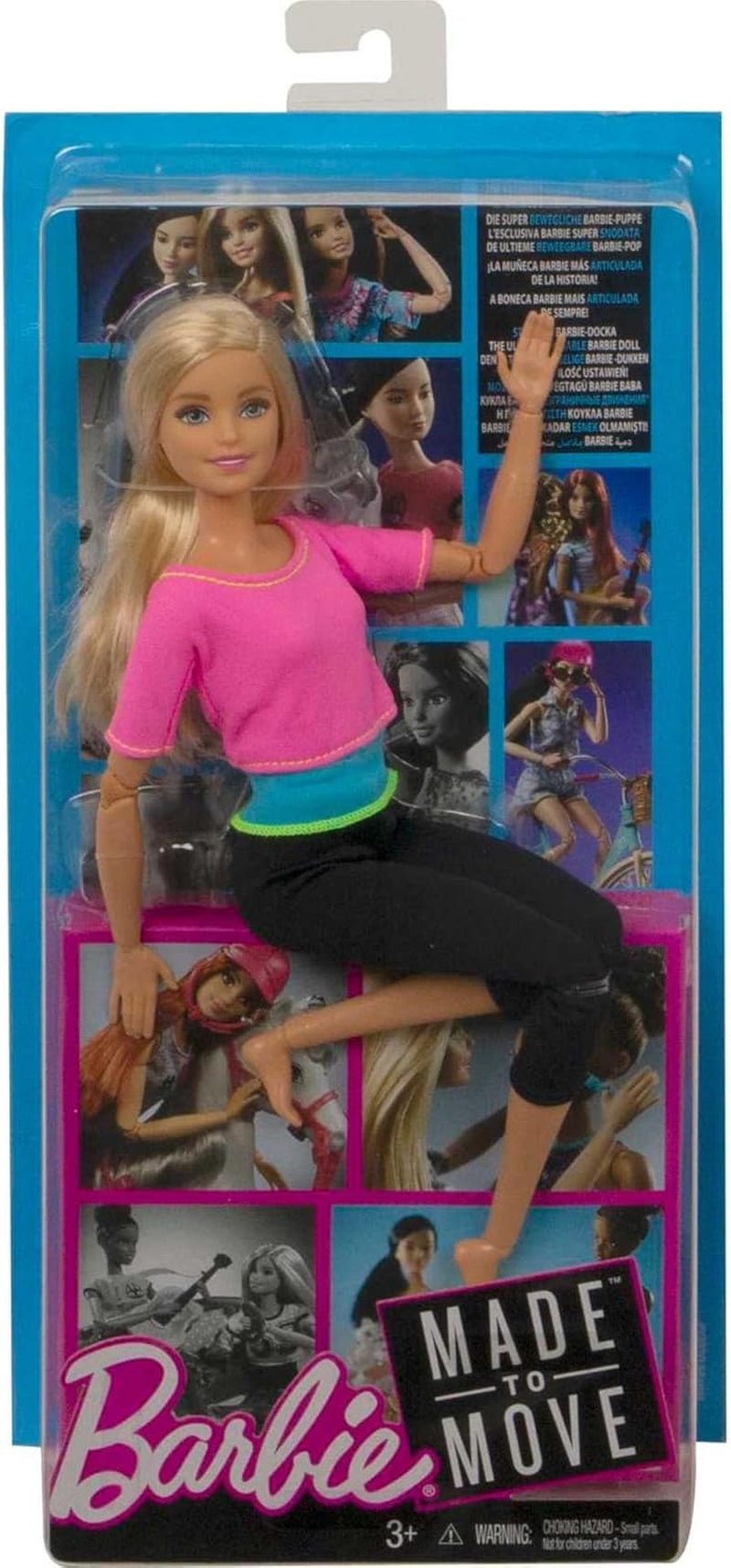 Barbie Made to Move - articulații mobile pentru poziții și mișcări realiste, ținută sportivă și păr lung blond, ideală pentru jocuri de rol și creativitate, vârsta 3+, DHL82 Papusi Naty Shop
