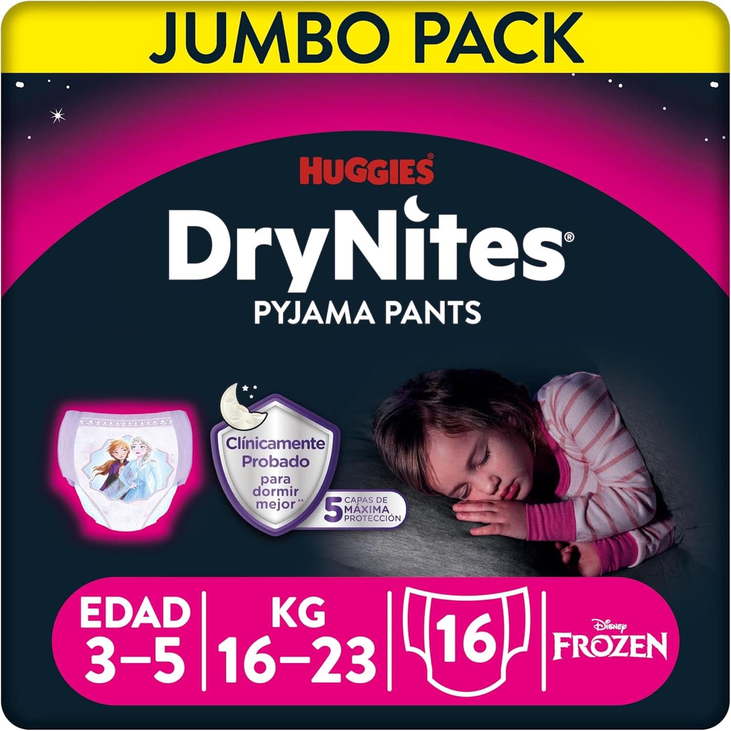 Dry Nites Pajama Pants Girls 3-5 Years 1 Pack (16 Pieces) Naty Shop Default Title