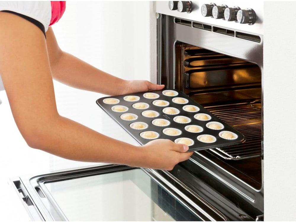 Zenker 6541 Black Metallic 24Er Mini-Muffinform – Antihaftbeschichte Für Perfekte Mini-Muffins, Ø 4.5 Cm, ​​Made in Germany Molds and baking trays Naty Shop