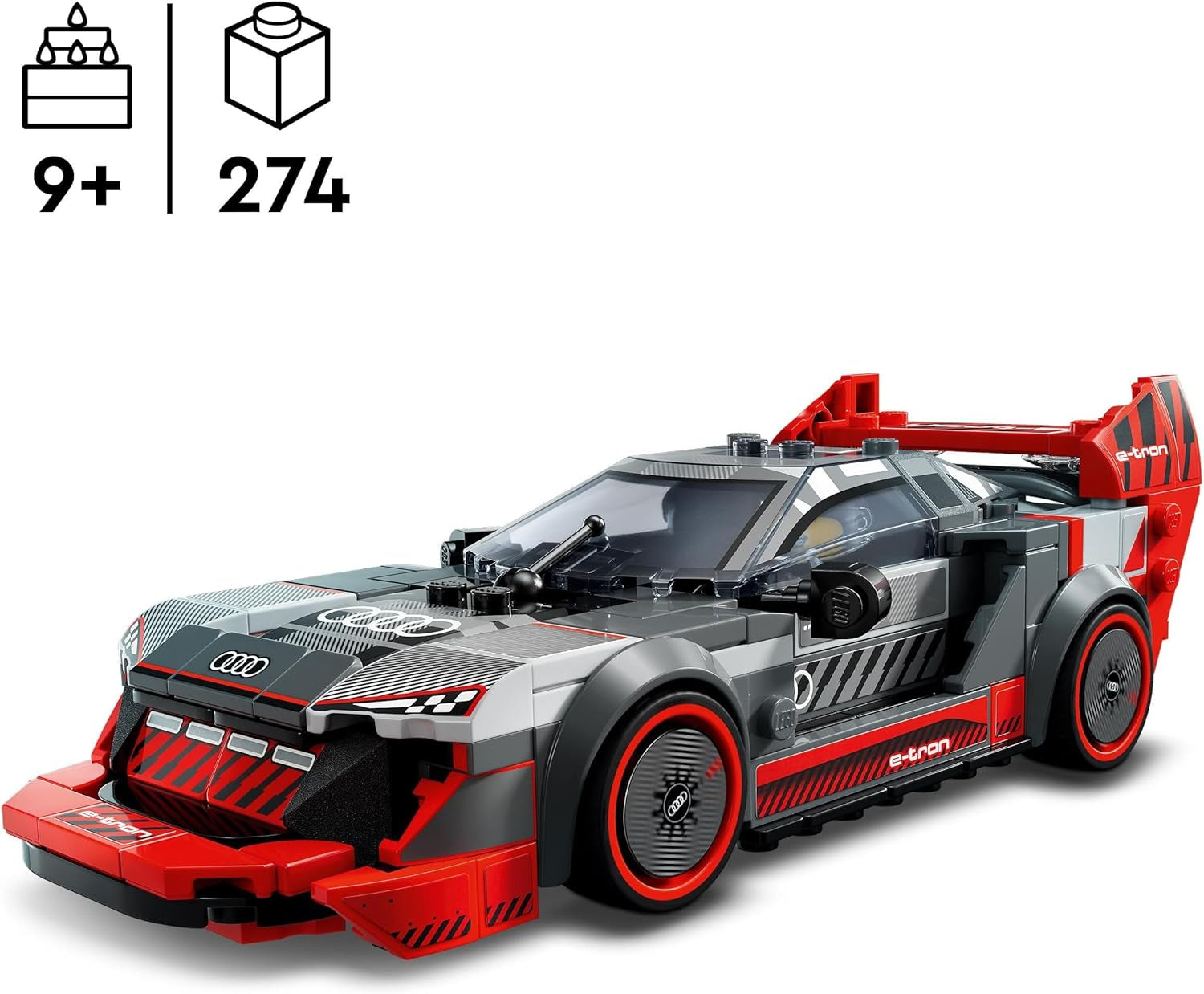 LEGO Speed Champions Audi S1 E-Tron Quattro Race Car Set with Car Toys to Build, Play and Display, Car Model for Kids, Gift for 9-Year-Old Boys and Girls 76921 Building Sets Besuche den LEGO-Store