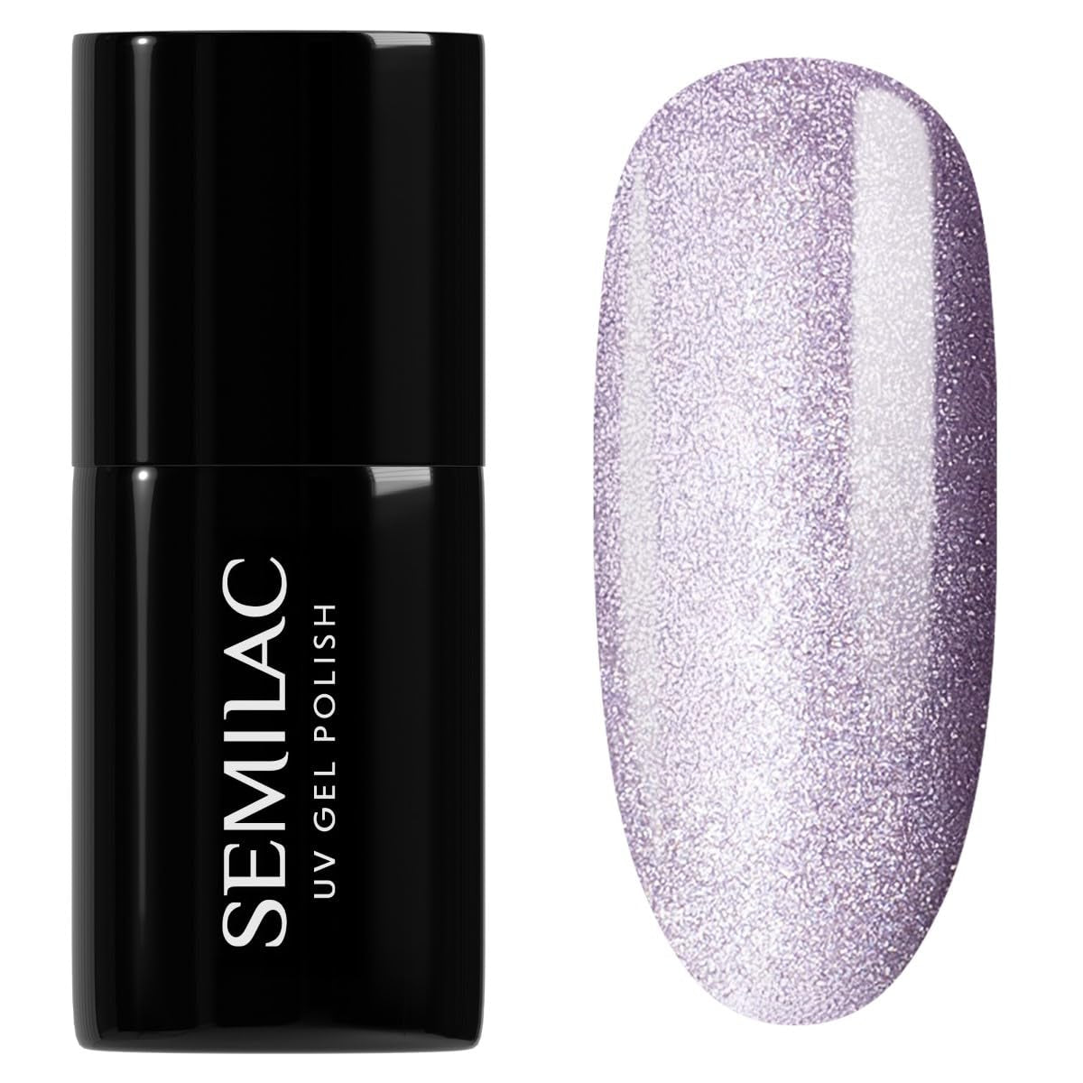 Semilac UV Nail Polish 664 Lilac Gloss 7 ml – Cat Eye Effect, Unique Reflections with Magnetic Tool – Gloss Gala Collection