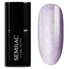 Semilac UV Nail Polish 664 Lilac Gloss 7 ml – Cat Eye Effect, Unique Reflections with Magnetic Tool – Gloss Gala Collection