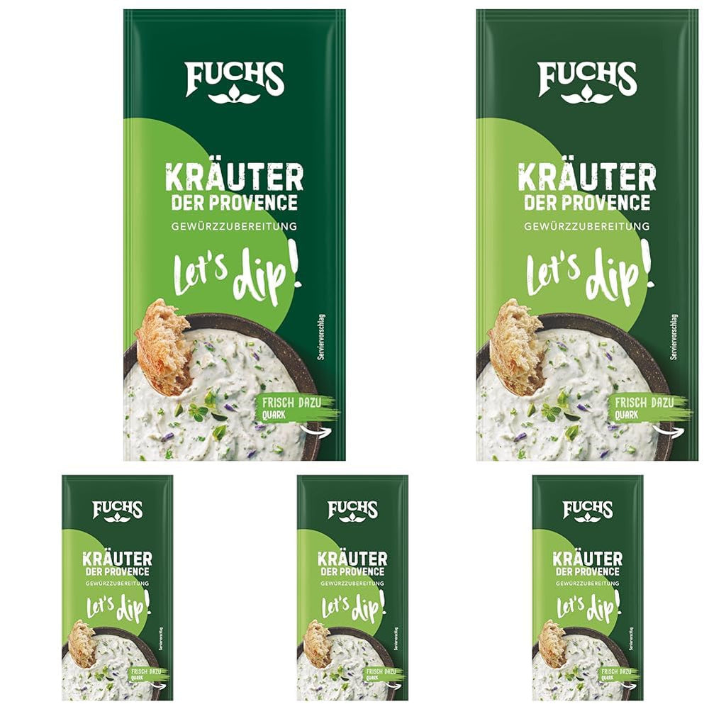 Fuchs Gewürze - Let's dip! Kräuter der Provence Gewürzzubereitung, Gewürz für Kräuterquarkdip, 7.5 g in the bag